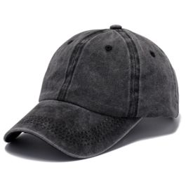 PS Wholesale - Wholesale stonewashed baseball caps, black stonewash cap