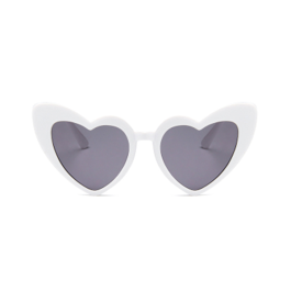 PS Wholesale - Wholesale white, heart shaped sunglasses.