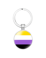 Wholesale Nonbinary pride flag colours keyrings.  There are many wholesale gay pride key ring colours available