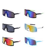 Wholesale Sports Sunglasses, sold in mixed boxes of 12. Best selling sunglasses that come with mixed lenses and frames including 2x 6 designs per box. 