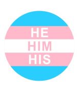 Wholesale he him his LGBTQ pronoun button pin badge