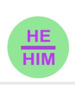 Wholesale he him LGBTQ pronoun button pin badge 2.5cm  