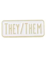 Wholesale they / them pronoun enamel pin badge LGBTQ badges also available she / her, he / him and they / their.  LGBTQ enamel pronoun badges