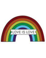 Wholesale enamel pin badge with love is love rainbow design LBGTQ badges.
