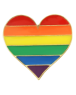 Wholesale heart shaped gay pride brooch pride badge