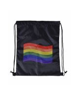 Wholesale gay pride flag drawstring bag tote bag