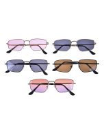 Wholesale rectangular men's sunglasses with metal frame sold in mixed packs of 12 mixed colours wholesale sunglasses