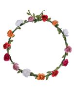 Wholesale lesbian pride flower crown LGBTQ flower crown headband.  Also available bisexual,  rainbow gay pride, pansexual, transgender and non binary.