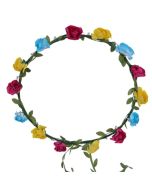 Wholesale pansexual pride flower crown LGBTQ flower crown headband.  Also available bisexual,  rainbow gay pride, transgender, non binary and lesbian.