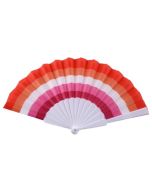 Wholesale lesbian pride hand held fan.  Great for gay pride festivals, many colour available including new 8 colour, pansexual, bisexual, transgender and more