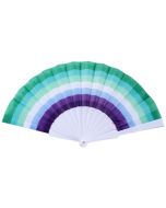 Wholesale MLM hand held fan.  Great for gay pride festivals, many colours available including non binary, pansexual, bisexual, transgender, progressive and more