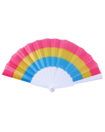 Wholesale pansexual pride folding fan.  These pride fans come is a variety of colours for example bisexual, transgender, pansexual and traditional gay pride folding fans