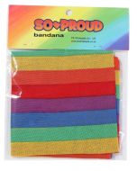 Wholesale rainbow gay pride bandana neckerchief.  Also available progress, pansexual, new 8 colour, straight ally, bisexual, lesbian, transgender, MLM 
