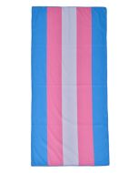 Wholesale transgender pride microfiber beach towel 70cm x 140cm  LGBTQ beach towels available in rainbow, new 8 colour, bisexual, non binary and lesbian.