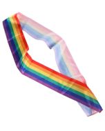 Wholesale gay pride sash.  LGBTQ accessories for gay pride festivals and gay pride parties.  Many fast selling gay pride items. Rainbow gay pride sashes.