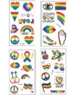 Wholesale gay pride assorted temporary tattoos.  LGBTQ accessories for gay pride festivals and gay pride parties.  Many fast selling gay pride items available.