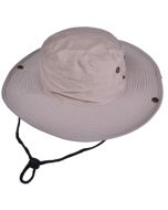 Wholesale cream coloured fisherman hat.  These fashionable cream fishermans hats make great sun hats for holidays or festivals.  Great festival wear accessory.