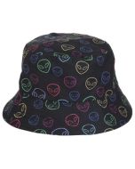 Wholesale alien print bucket hat  These sun hats are fast sellers and make ideal rave hats, fisherman hats, festival hats or dance hats.  Great festival wear accessories.