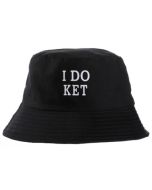 Wholesale bucket hat with I do ket wording  These sun hats are fast sellers and ideal rave hats, fisherman hats, festival hats or dance hats.  Great festival wear.