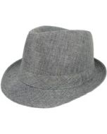 Wholesale trilby hats grey trilby hat.  These grey trilby hats are ideal sun hats also they are very fast selling and make great festival hats festival wear accessories.