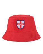 Wholesale red England bucket hat.  These England hats are fast selling sunhats and there are hundreds of wholesale bucket hats to choose from