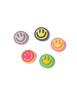 Wholesale Smiley Face Shoe charms, 10PCS (2 of each design per pack)