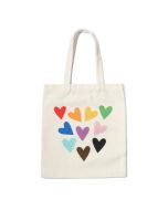 Wholesale Hearts Pride Canvas Tote Bag