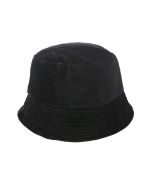 Wholesale black corduroy bucket hats.  These wholesale black corduroy bucket hats are foldable, washable and functionable sun hats.