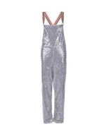 Long Silver Sequin Dungarees