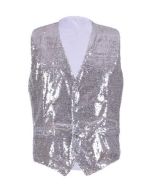 Silver Sequin Waistcoat