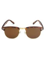 Clubmaster style tortoiseshell w brown lens