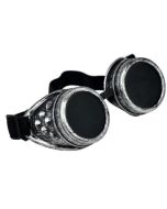 Steam punk goggles antique silver