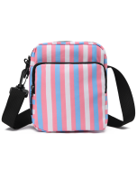 Transgender pride stripe messenger bag