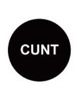 Wholesale CUNT Plastic Badge