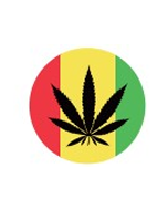 Wholesale Rasta Ganja Leaf pin badge