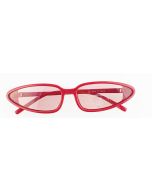 Wholesale retro oval red sunglasses