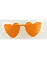 Wholesale heart shaped sunglasses orange lens