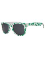 Wholesale ganja print wayfarer sunglasses on white frame