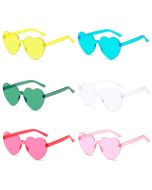 Wholesale heart shaped sunglasses in mixed colours.  