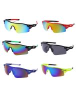 Wholesale Kids Cycling-Style Sports Sunglasses in Mixed Pack