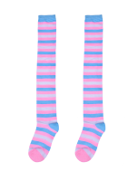 Wholesale transgender pride welly socks. Transgender flag colour welly socks, for gay pride festivals or a great festival line in general.  Pink, blue and white striped welly socks.