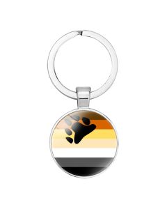 Wholesale gay pride bear flag keyring.  These gay pride LGBTQ keyrings make great gifts and are fast sellers