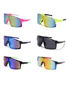 Wholesale wrap around visor sports sunglasses assorted packs.
