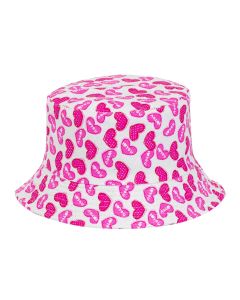 Kid's Bucket Hat With Hearts Design
