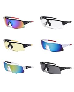 Wholesale sports wrap around sunglasses, assorted packs.