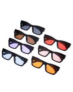 Wholesale sunglasses Neon Lens Black Frame. These sunglasses come in mixed boxes of 12 with 6x different designs per box. All glasses come with black frames.
