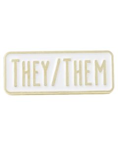 Wholesale they / them pronoun enamel pin badge LGBTQ badges also available she / her, he / him and they / their.  LGBTQ enamel pronoun badges