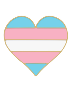 Wholesale transgender pride heart shaped enamel badge