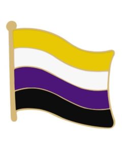 Wholesale non binary pride flag enamel pin badge LGBTQ badges also available pansexual, bisexual, lesbian, transgender and progressive