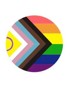 Wholesale new progressive pride LGBTQ button pin badge 2.5cm